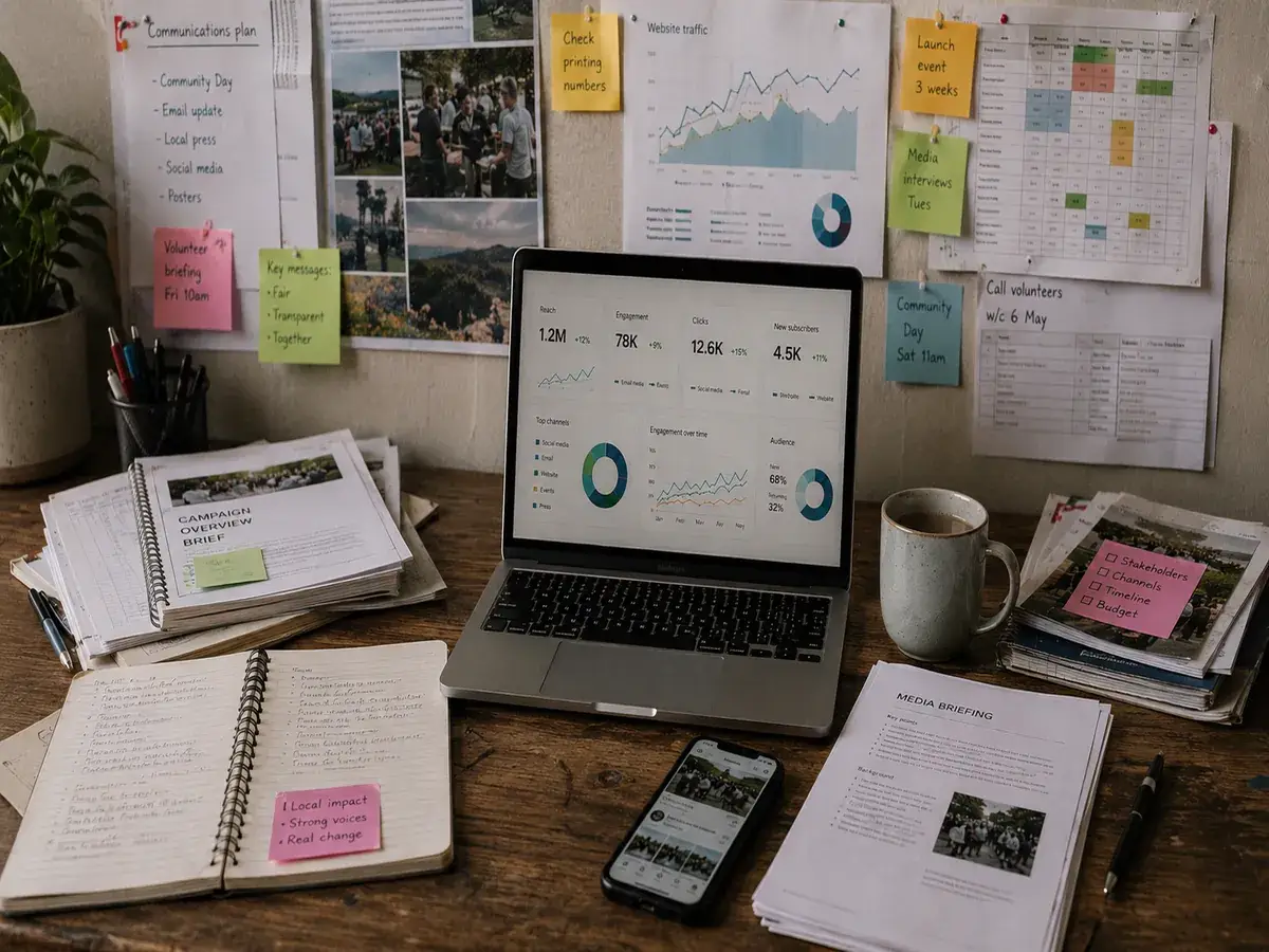 Campaign planning and communications workspace