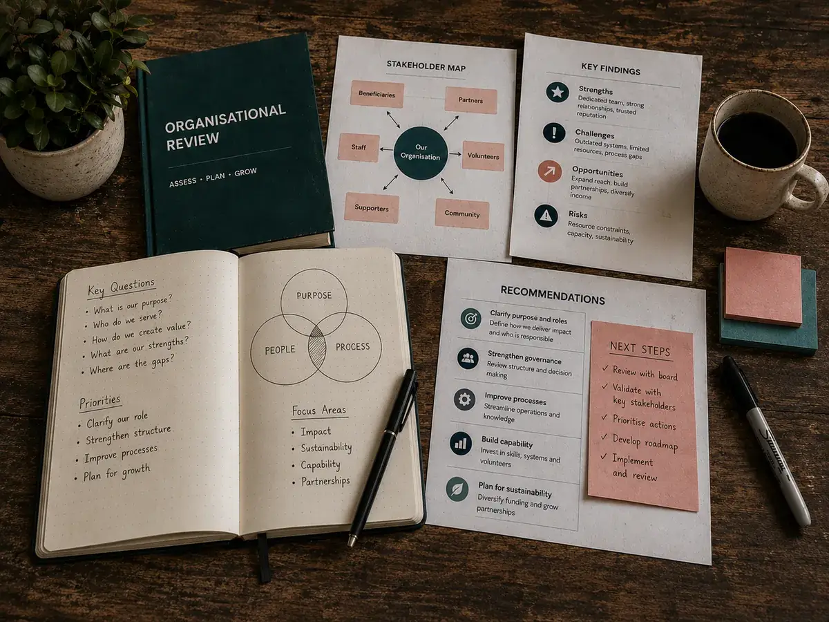 Organisational assessment and recommendations workspace